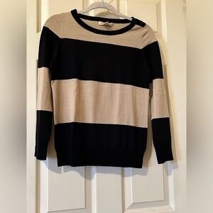 Banana Republic ran and black rugby stripe sweater